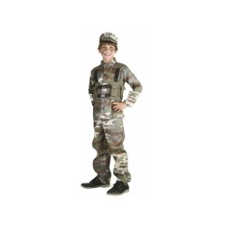 Disfraz Soldado Camuflaje Niño Talla M