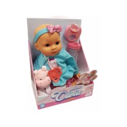 Muñeca Pequeña Olivia 35 cm. con Accesorios