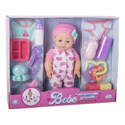 Set Bebe con Muñeco 30 cm.