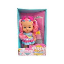 Muñeca Popi de 25 cm. con Refresco Rosa
