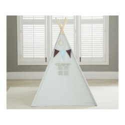 Casa Tipi Azul y Gris con Estera y Cojines