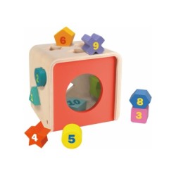 Cubo de Formas y Numeros Madera