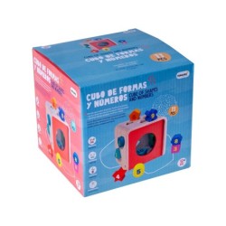Cubo de Formas y Numeros Madera