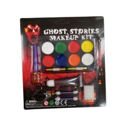 Pintura de Cara 8 Colores con Esmalte de Uñas, Sangre y 2 Brochas