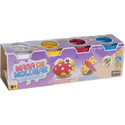Conjunto 4 Botes Plastilina Colores
