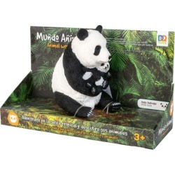 Mundo Animal Figura Oso Panda con Bebé 14 cm.