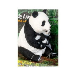 Mundo Animal Figura Oso Panda con Bebé 14 cm.