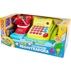 Caja Registradora Verde 34 cm. con Cesta de la Compra