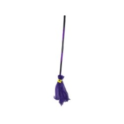 Escoba Bruja Tela 90 cm. Violeta