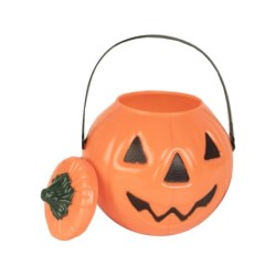 Bote Calabaza Portacaramelos con Tapa 17 cm.