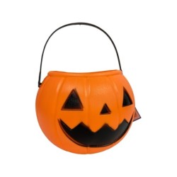 Cubo Calabaza Halloween de 23x23x17.5 cm.