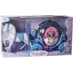 Caballo Mágico Melena con Carroza Azul 55 cm.