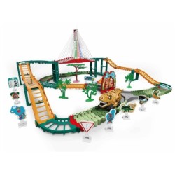 Pista Flexible Mundo Jurásico 167 Piezas con Luces