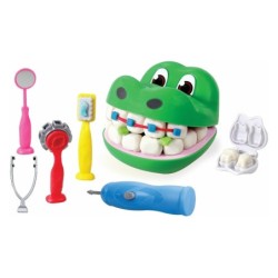 Cocodrilo Dentista con 5 Botes de Masa de Moldear