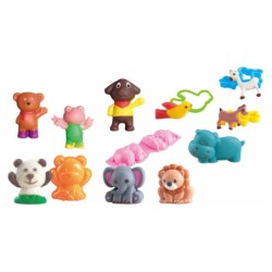 Set Plastilinas 27 piezas con 4 Botes de 50 g y 12 sobres 20 g Animales