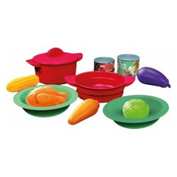 Carro de Compra con Accesorios Comida y Set Cocina 13 Piezas