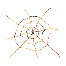 Tela de araña Naranja-Negra 150x150 cm.
