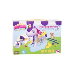 Set Peluquería Unicornio con 4 Botes de Plastilina