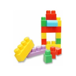 Cubo Contenedor Piezas de Construccion con 20 Piezas