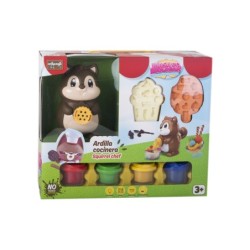 Set Plastilina Ardilla Cocinera con 4 Botes y Accesorios