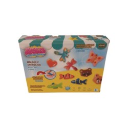 Set Herramientas Moldeo Peces 10 piezas con 5 Botes Plastilina 20 g.