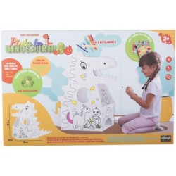 Set Pinta Tu Dinosaurio 3D con 6 Rotuladores