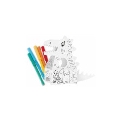 Set Pinta Tu Dinosaurio 3D con 6 Rotuladores
