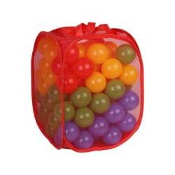 Bolsa de Tela Con 100 Bolas 7cm de Colores