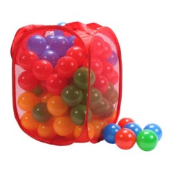Bolsa de Tela Con 100 Bolas 7cm de Colores