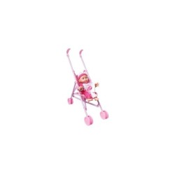 Muñeca 33 cm. con Carro Plegable y Accesorios