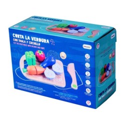 Corta La Verdura con Tabla y Cuchillo Madera