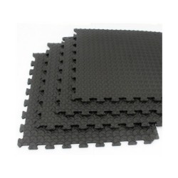 Set 4 Piezas Suelo Garaje 620x620x10 mm. Color Negro Dureza 35°