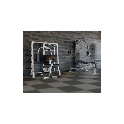 Set 4 Piezas Suelo Gimnasio 515X515X10 mm. Color Negro Dureza 80°