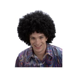Peluca para Adulto de Afro Negra