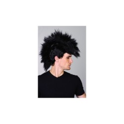 Peluca Adulto Punk Negra